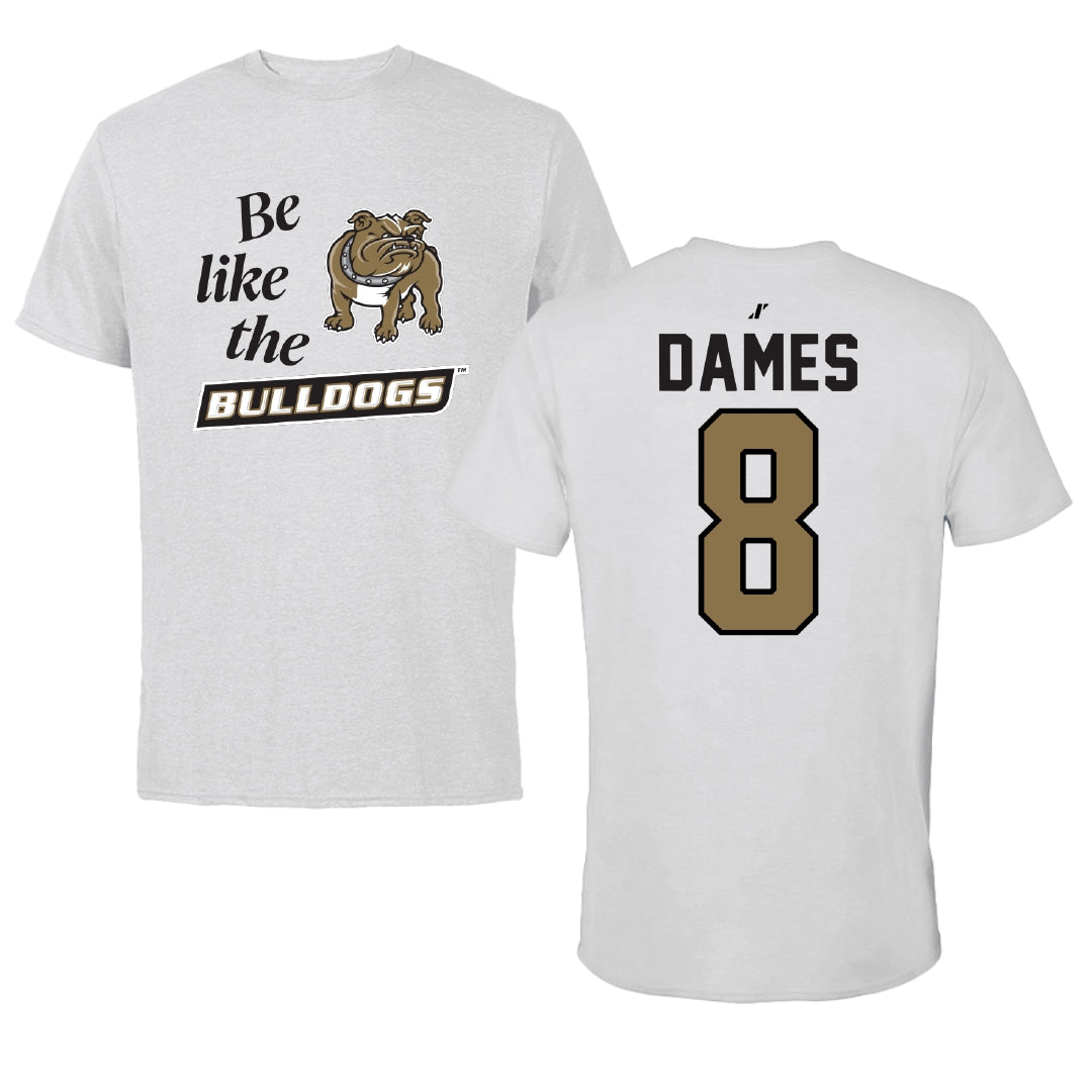 Bryant University Football Light Gray Be Like Us Performance Tee - #8 Javin Dames
