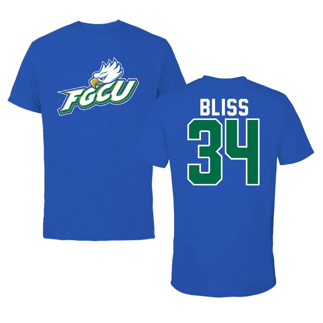 Florida Gulf Coast University Soccer Blue Performance Tee - #34 Camryn Bliss