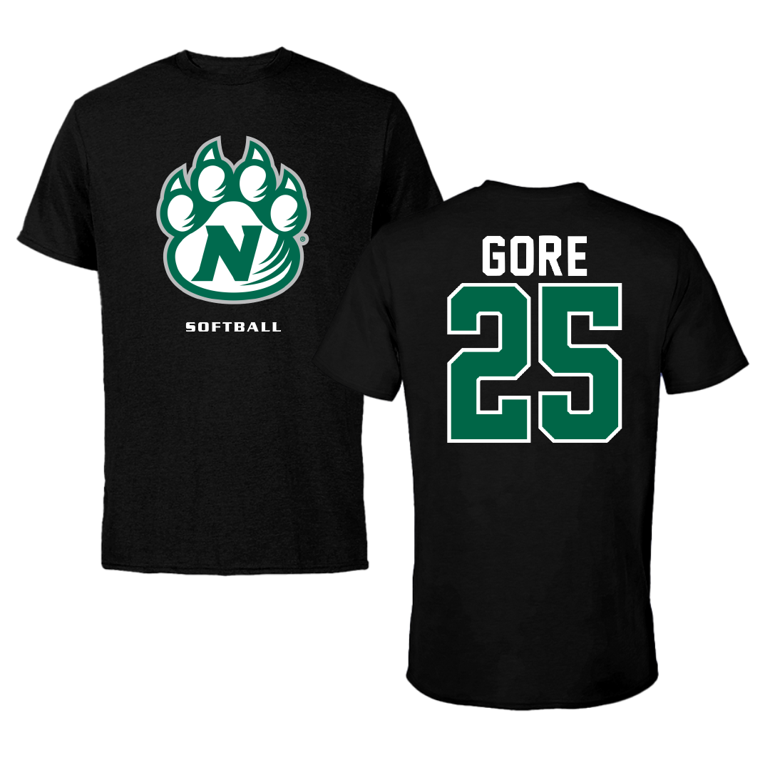 Northwest Missouri State University Softball Black Tee - #25 Erika Gore