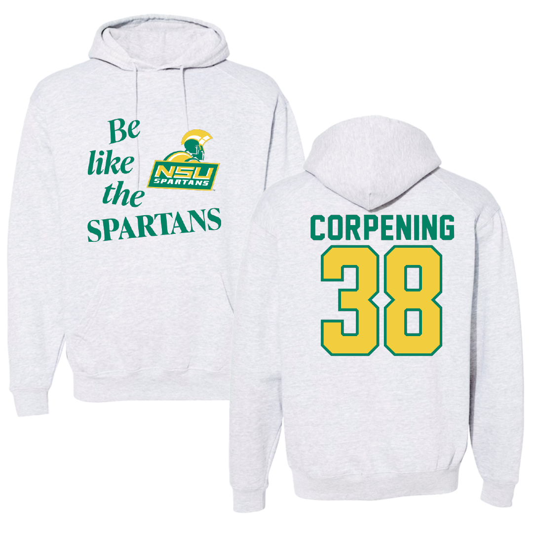 Norfolk State University Football Light Gray Be Like Us Hoodie - #38 Davion Corpening