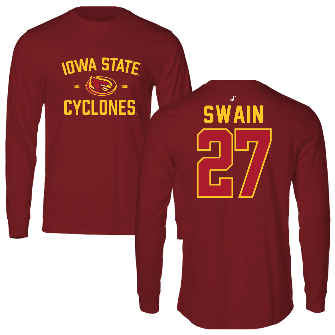 Iowa State University Softball Cardinal General Long Sleeve - #27 Saya Swain