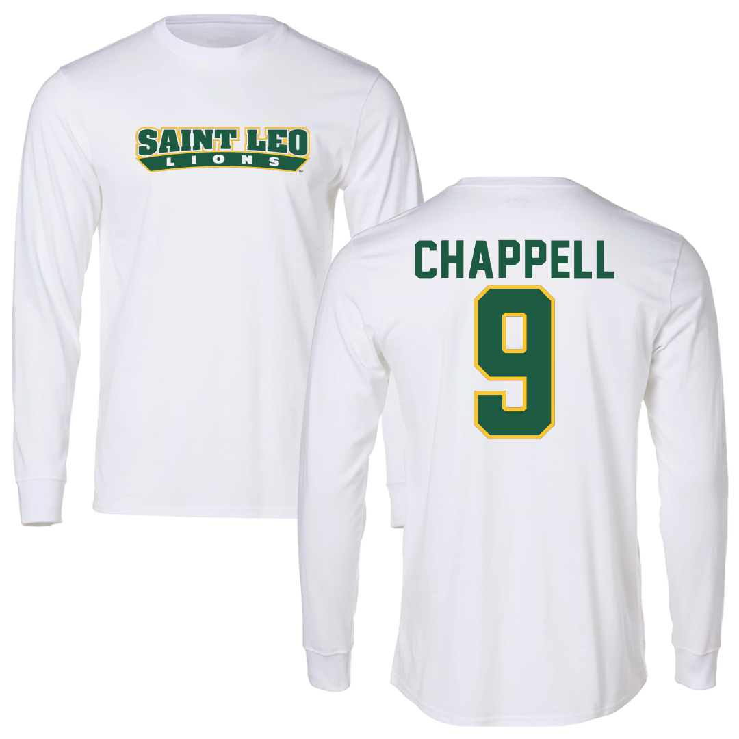 Saint Leo University Volleyball White Performance Long Sleeve - #9 Molly Chappell