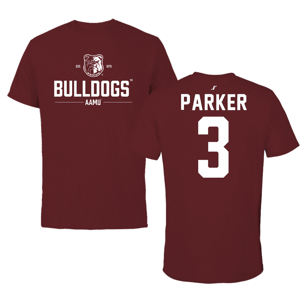 Alabama A&M University Soccer Maroon General Performance Tee - #3 Koreyion Parker