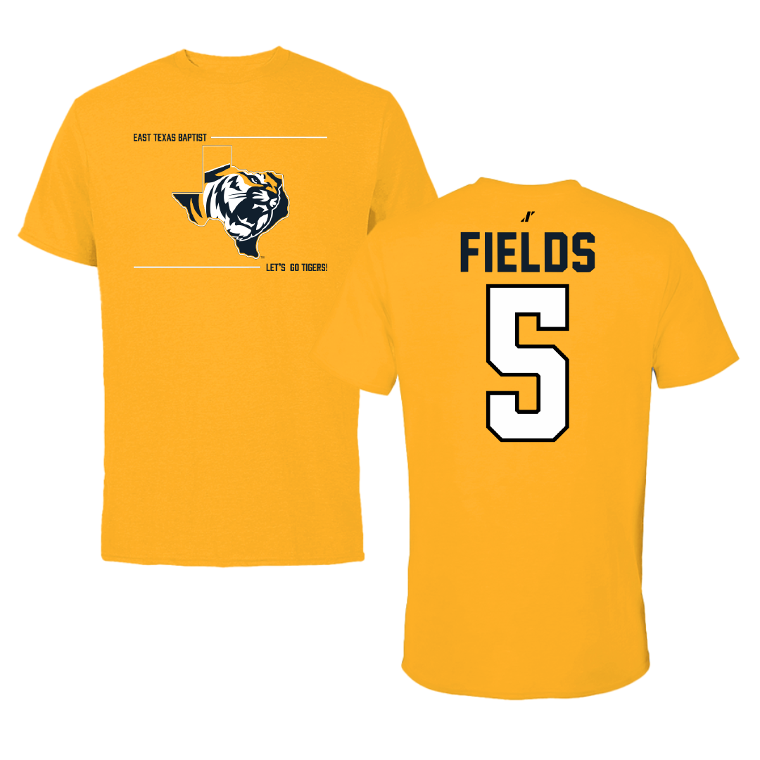 East Texas Baptist University Beach Volleyball Gold General Performance Tee - #5 Bella Fields