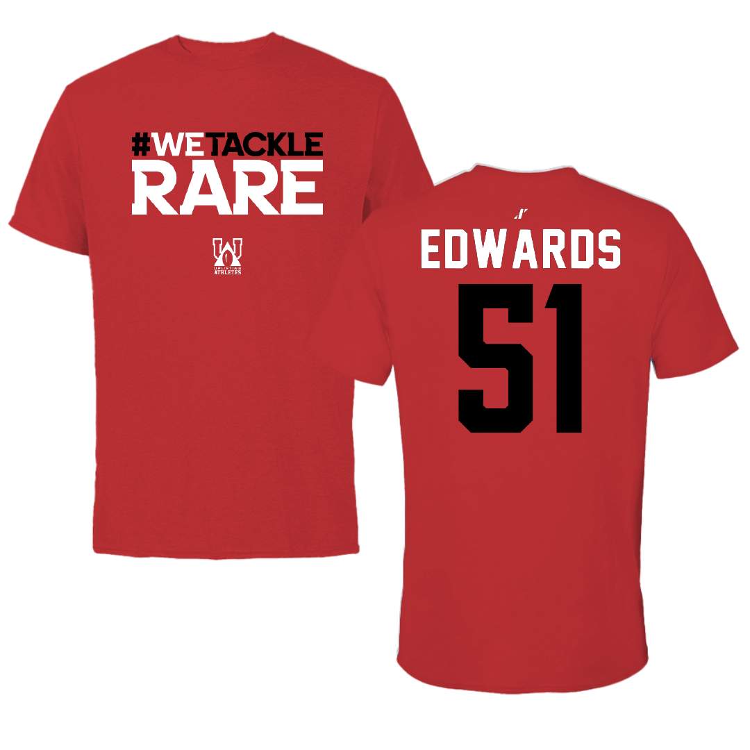 North Carolina State University Softball Red Uplifting Athletes Performance Tee - #51 Bailey Edwards