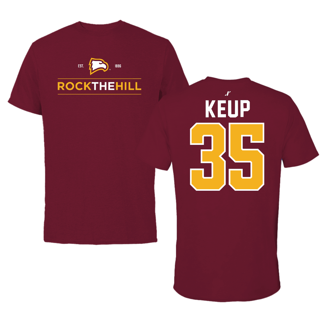 Winthrop University Baseball Garnet General Tee - #35 Shane Keup