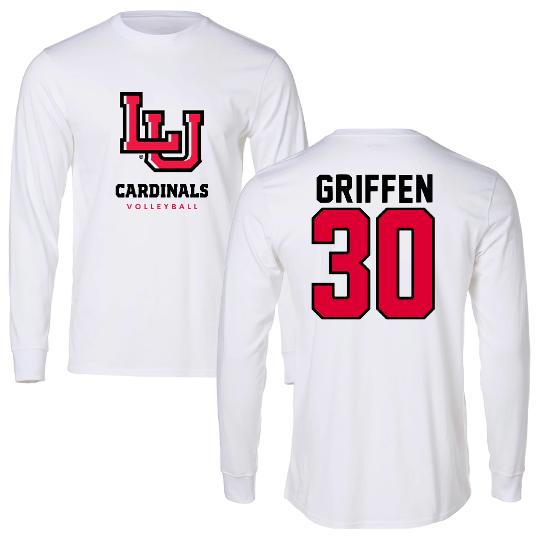 Lamar University Volleyball White Long Sleeve - #30 Sydnee Griffen