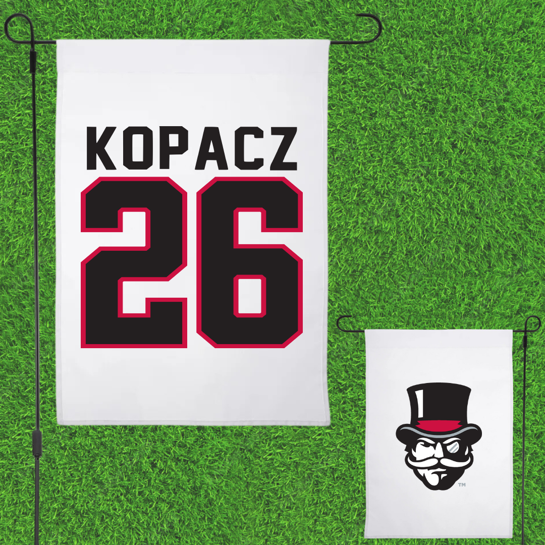 Austin Peay State University Volleyball White Garden Flag - #26 Danielle Kopacz