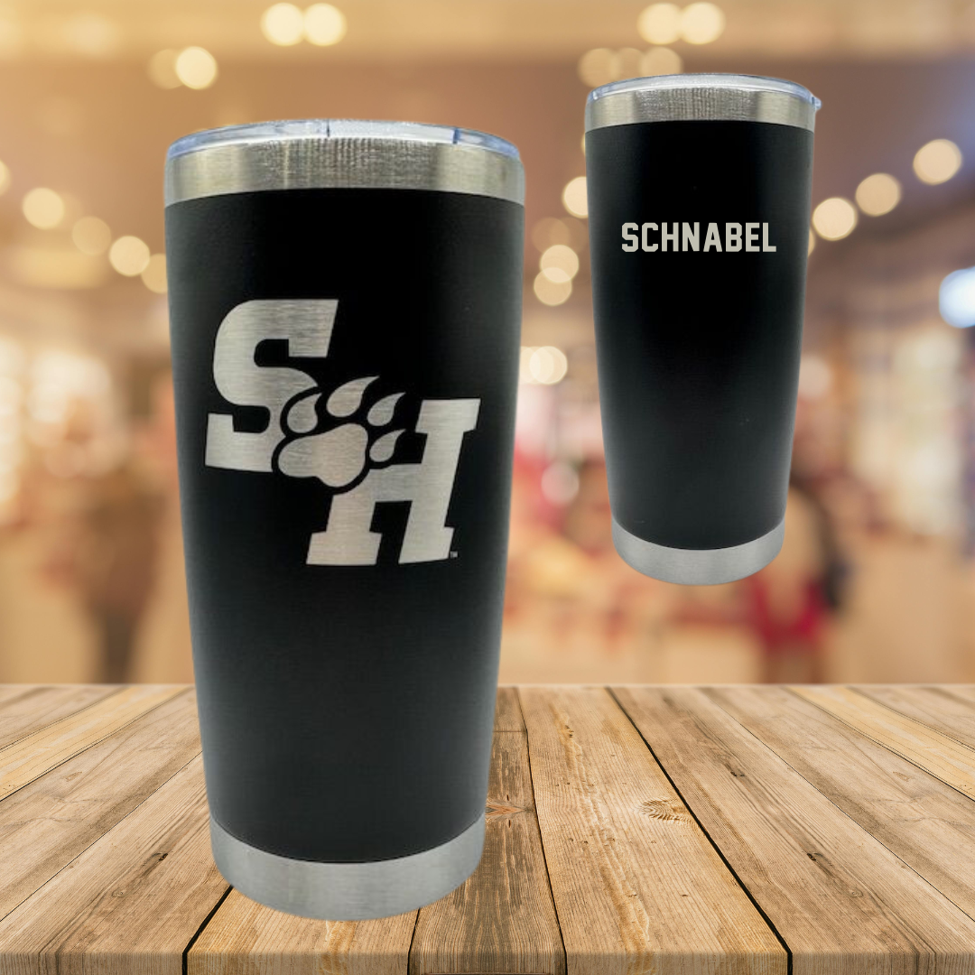 Sam Houston State University Tennis Black Stainless Steel Tumbler - Jacqueline Schnabel