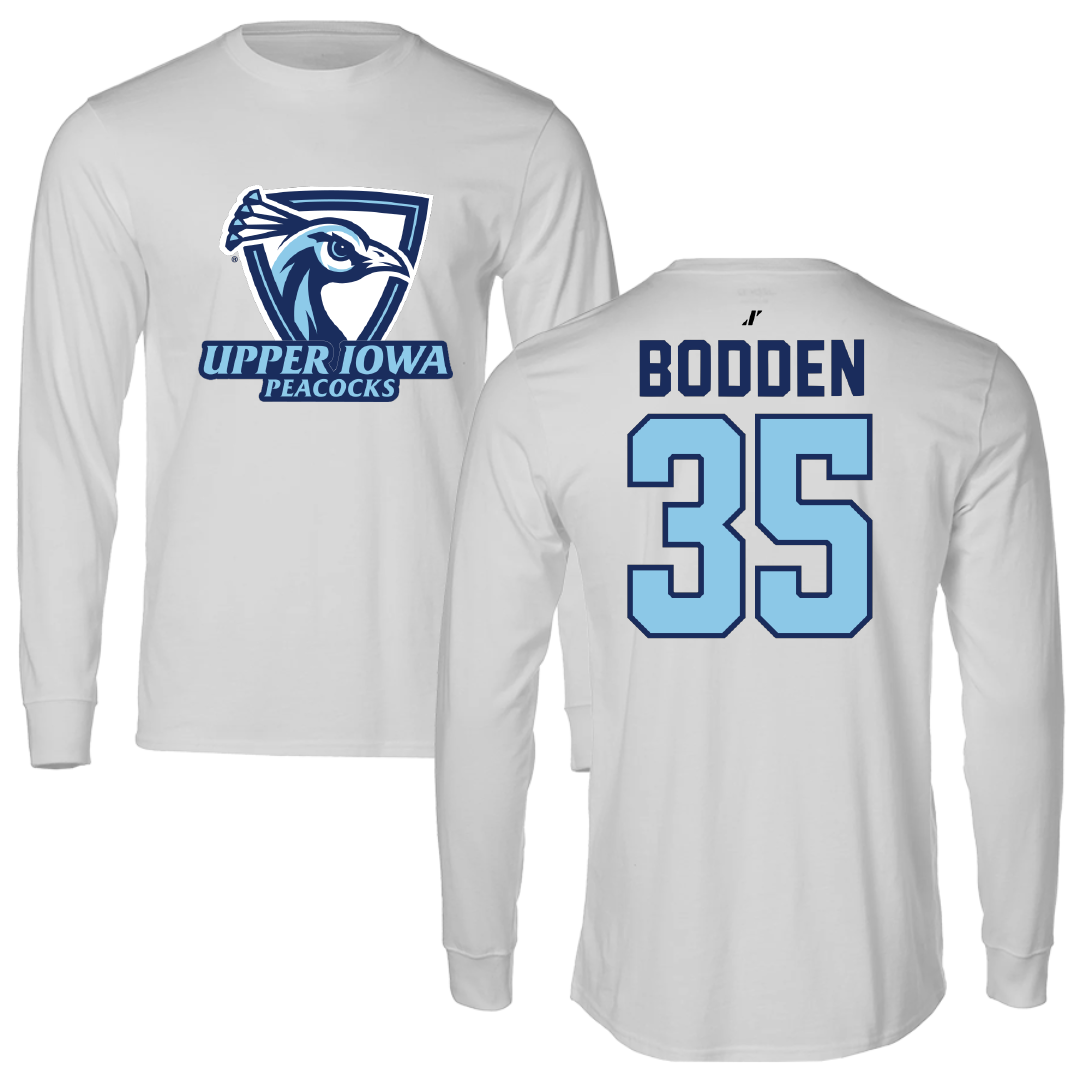 Upper Iowa University Basketball Light Gray Long Sleeve - #35 Junior Bodden