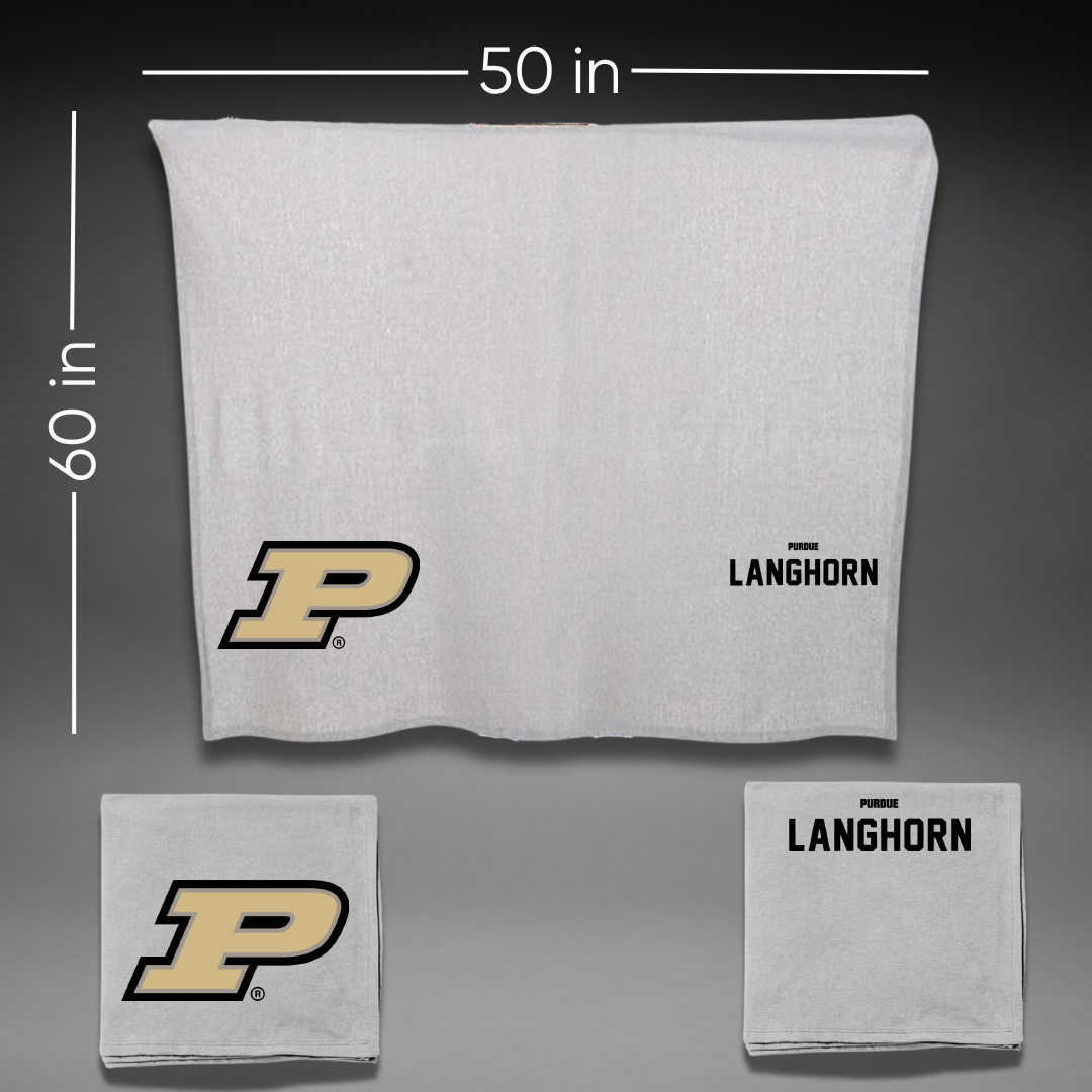 Purdue University Cheer Gray Blanket - Trinity Langhorn