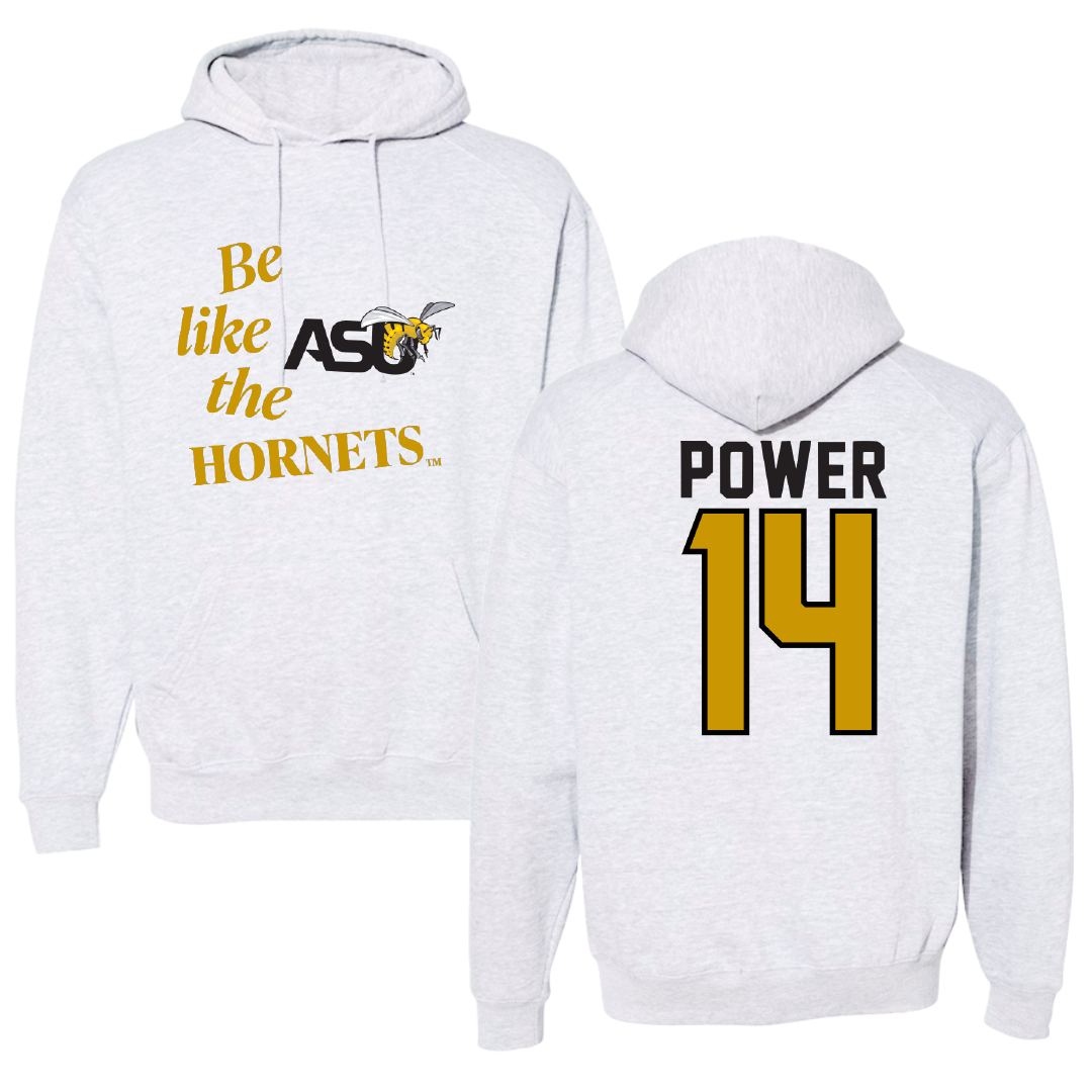 Alabama State University Baseball Light Gray Be Like Us Hoodie - #14 Trey Power