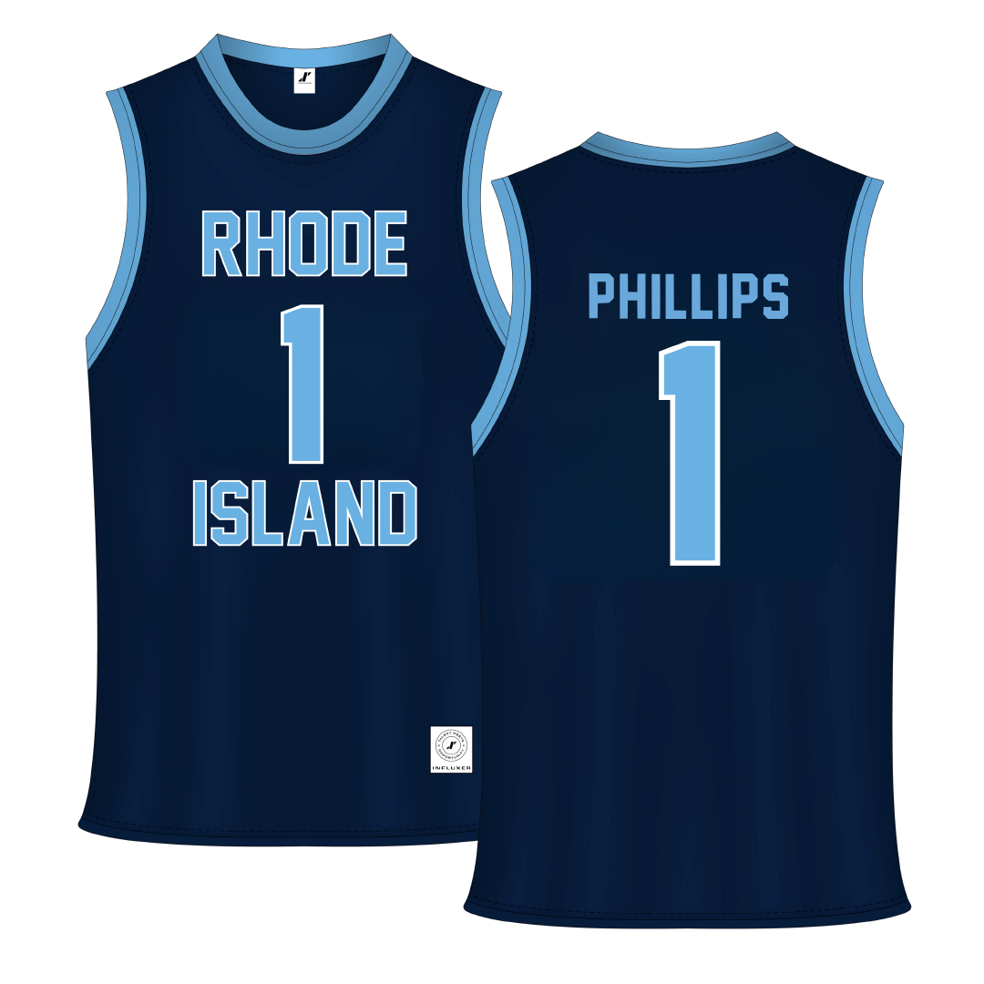 University of Rhode Island Navy Basketball Jersey - #1 Sophie Phillips