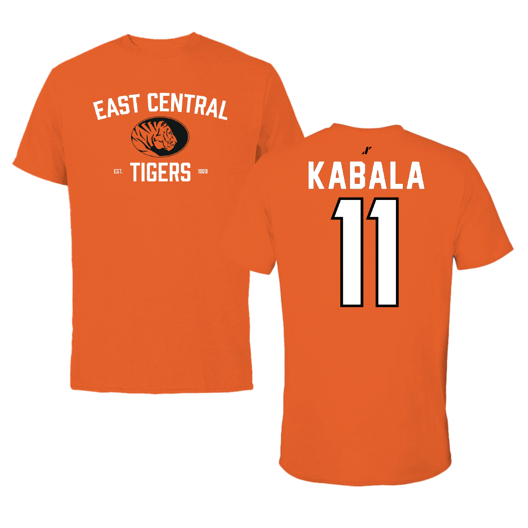 East Central University Volleyball Orange General Performance Tee - #11 Julia Kabala