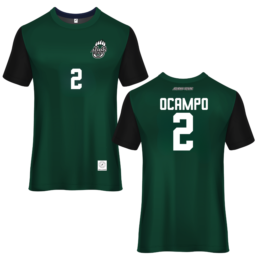 Adams State University Green Soccer Jersey - #2 Lauren Ocampo