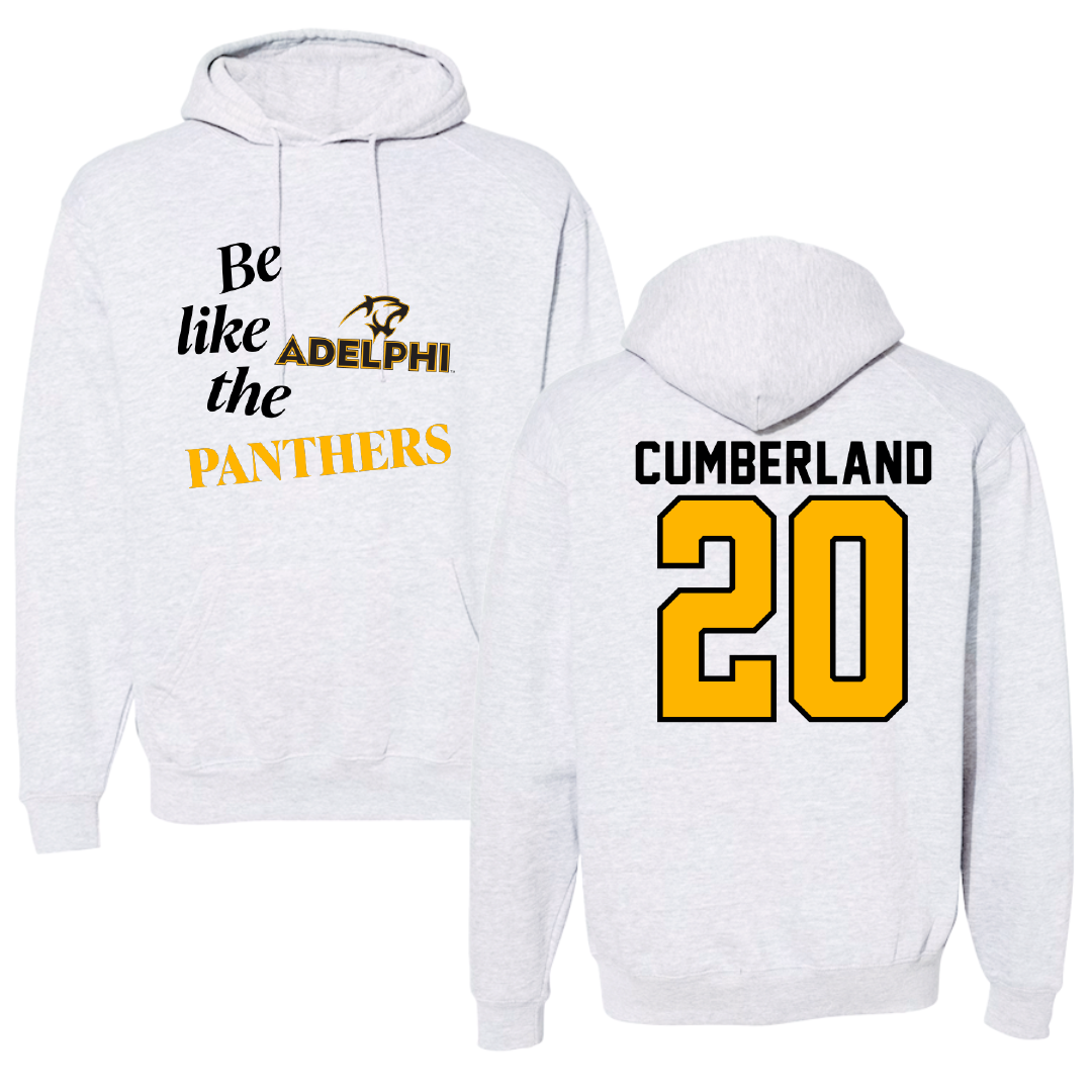 Adelphi University Basketball Light Gray Be Like Us Hoodie - #20 Myles Cumberland