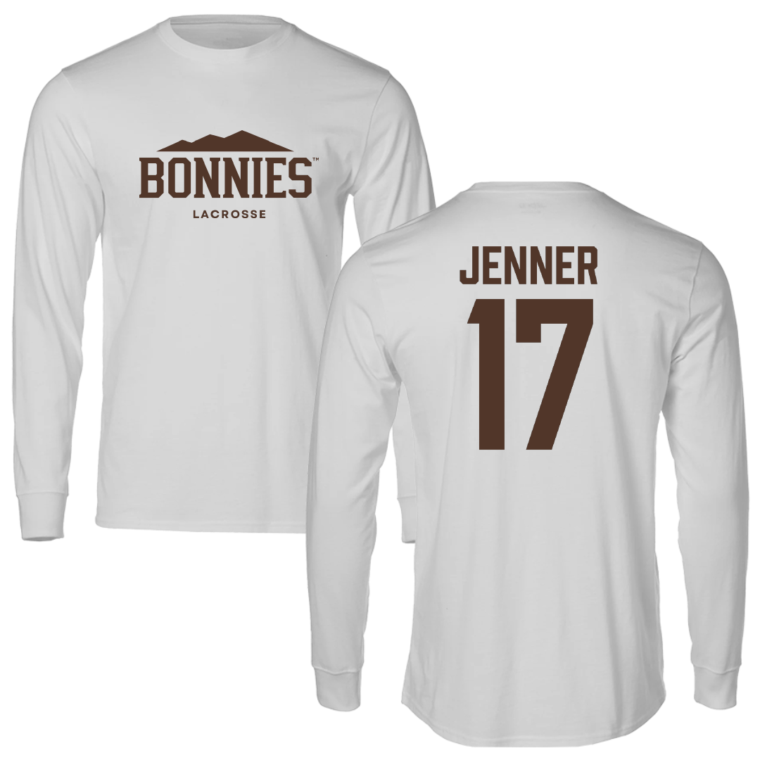 St. Bonaventure University Lacrosse Light Gray Long Sleeve - #17 Sylvi Jenner