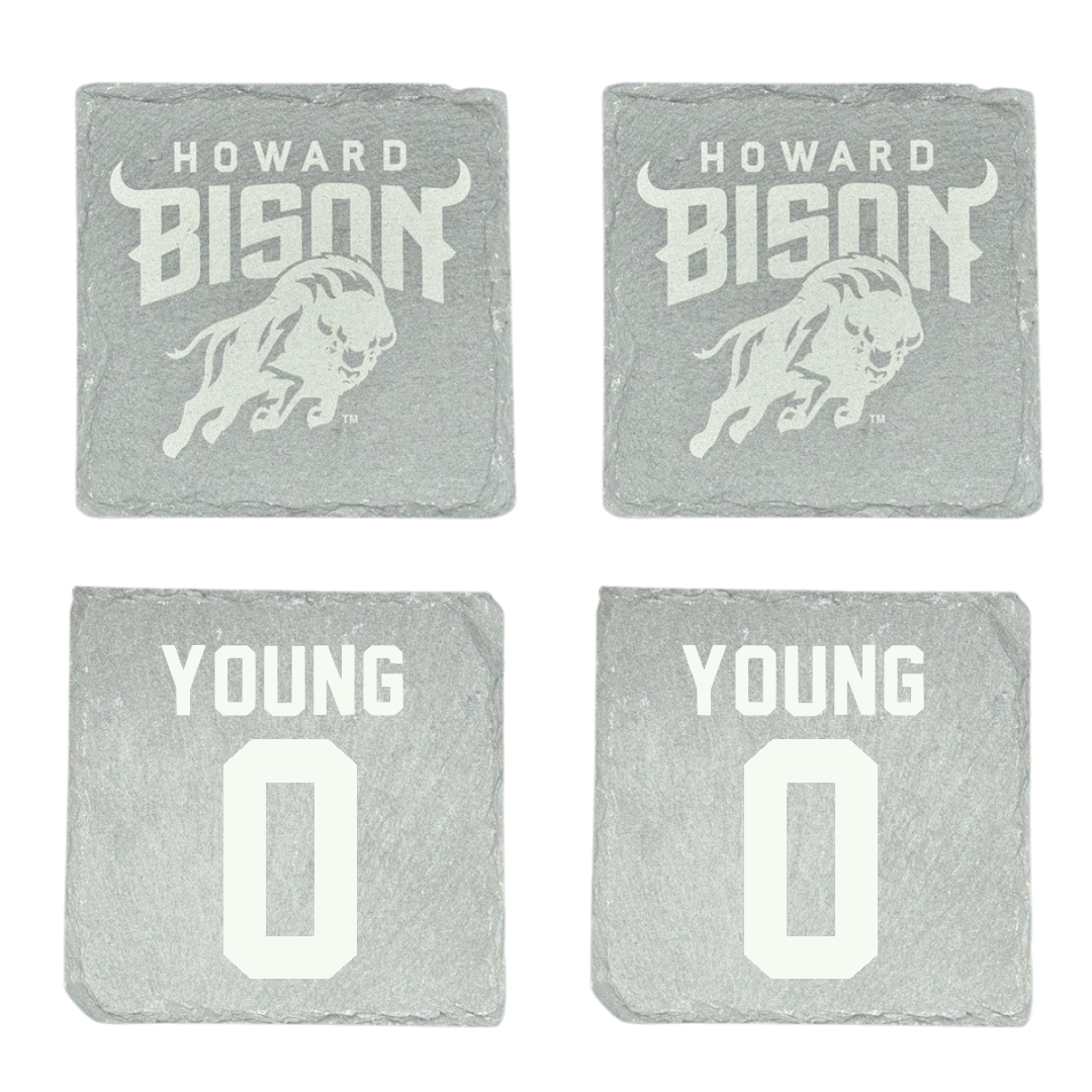 Howard University Soccer Stone Coaster (4 Pack)  - #0 Nya-Grace Young