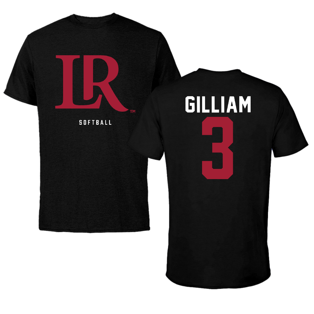 Lenoir-Rhyne University Softball Black Tee - #3 Alycea Gilliam