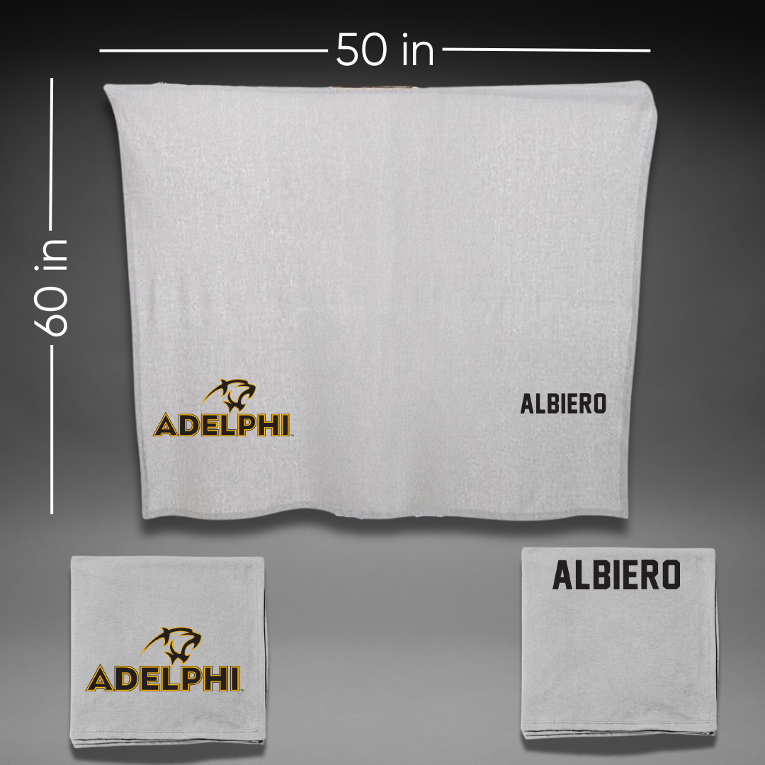 Adelphi University Tennis Gray Blanket - Andrea Albiero