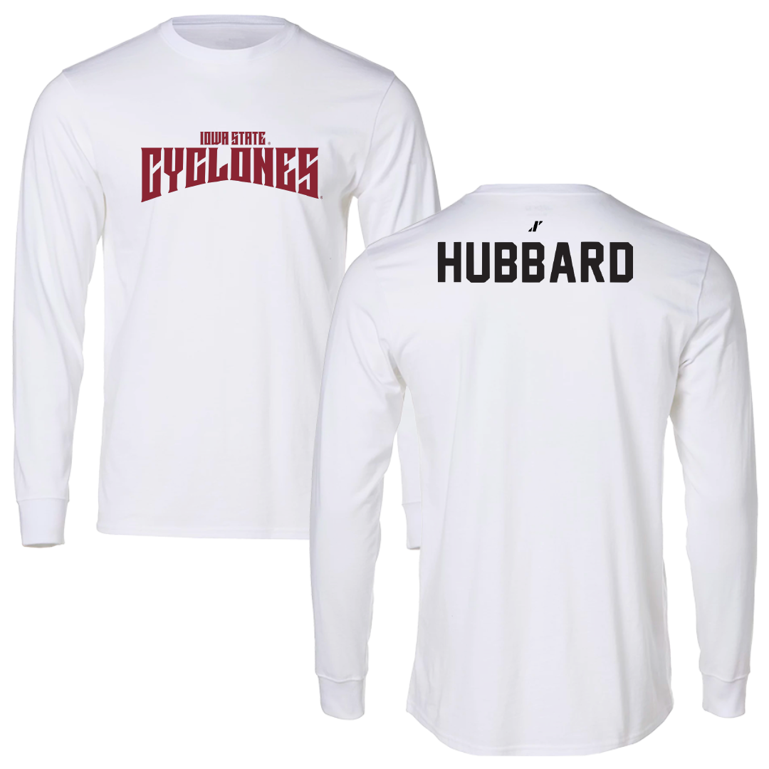 Iowa State University TF and XC White Classic Performance Long Sleeve - Camryn Hubbard