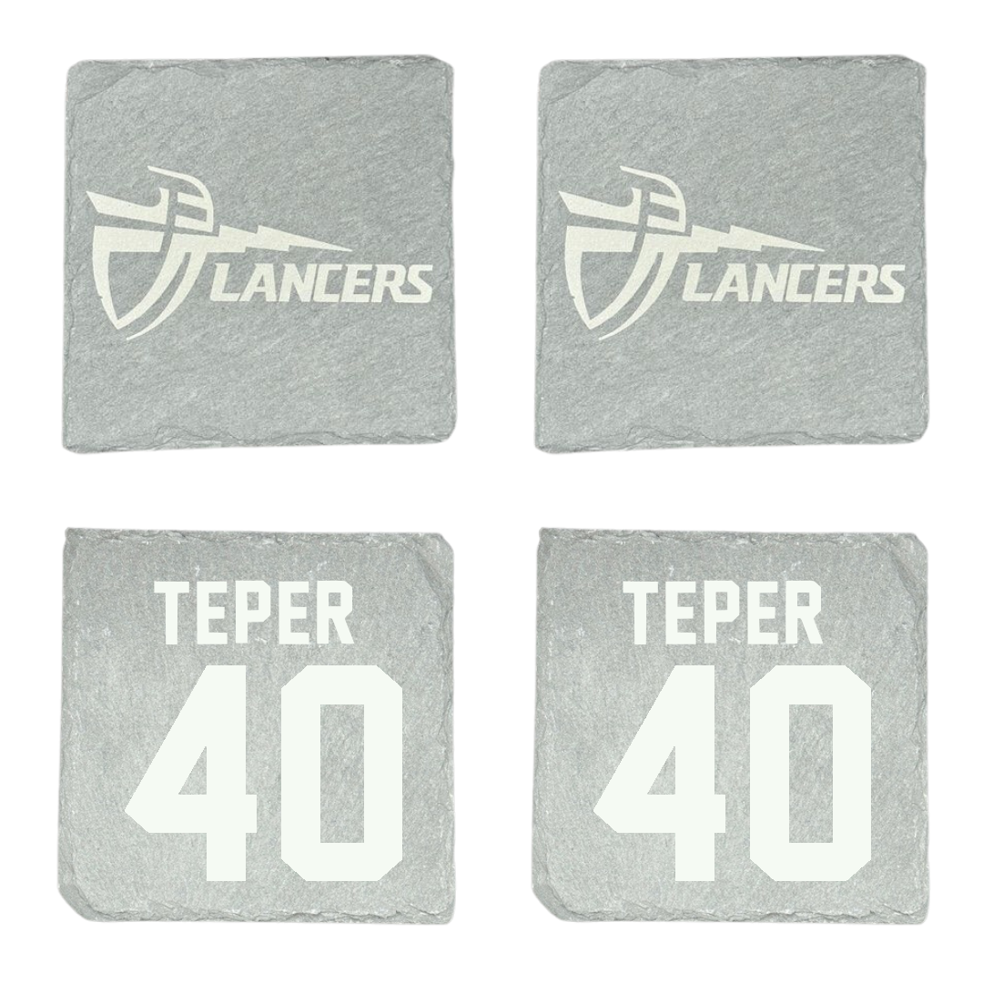 California Baptist University Baseball Stone Coaster (4 Pack)  - #40 Cameron Teper