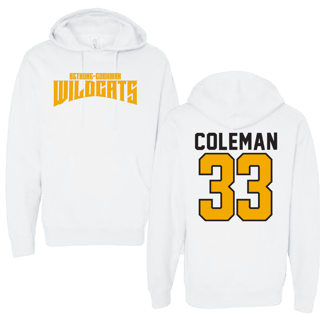 Bethune-Cookman University Softball White Classic Hoodie - #33 Sofia Coleman