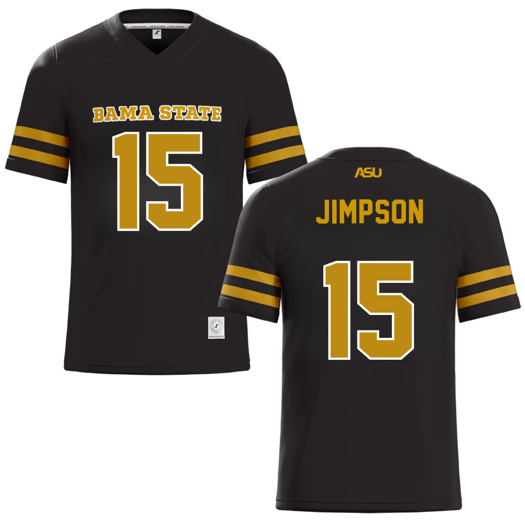 Alabama State University Black Football Jersey - #15 Zuriel Jimpson