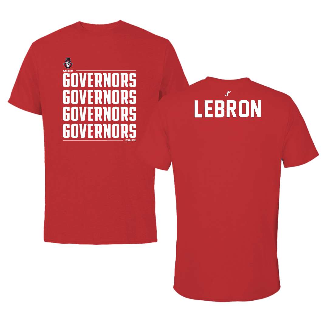 Austin Peay State University TF and XC Red General Tee - Richie Lebron