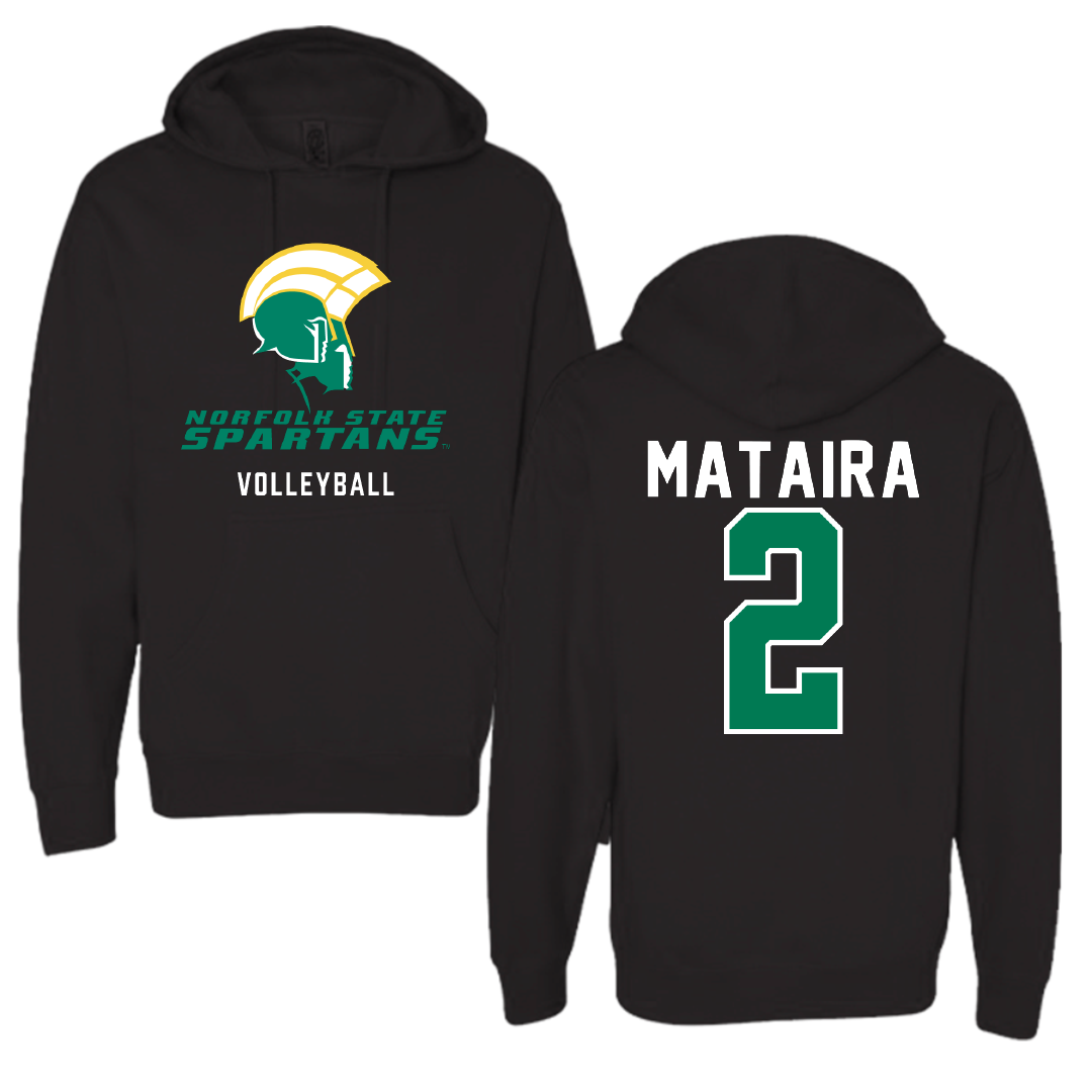 Norfolk State University Volleyball Black Hoodie - #2 Jasmine Mataira