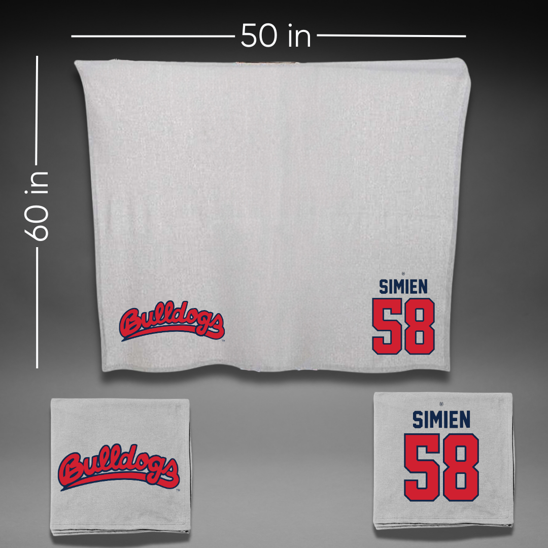 Fresno State University Football Gray Blanket - #58 Marcus Simien