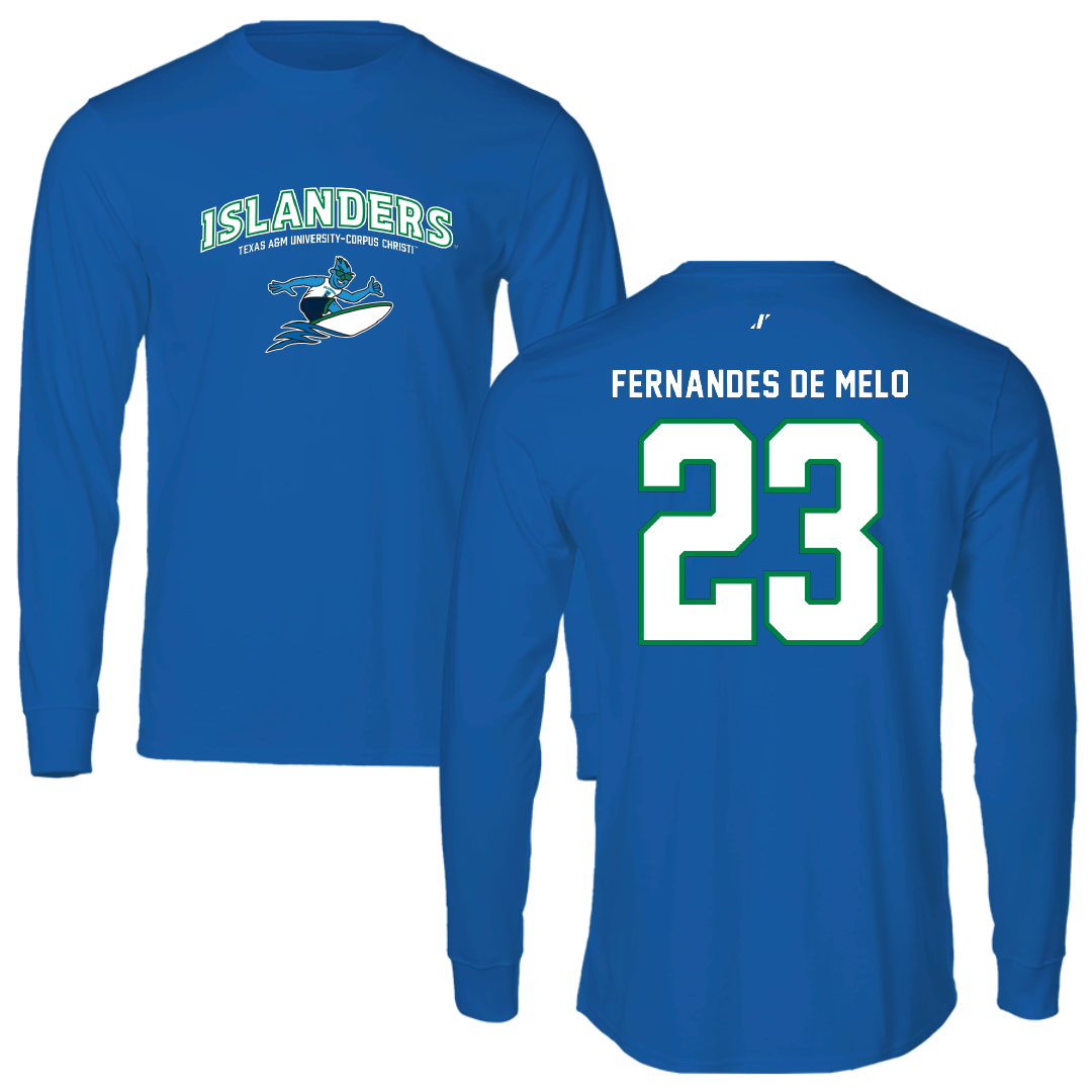 Texas A&M University-Corpus Christi Beach Volleyball Blue General Performance Long Sleeve - #23 Maria Fernandes De Melo