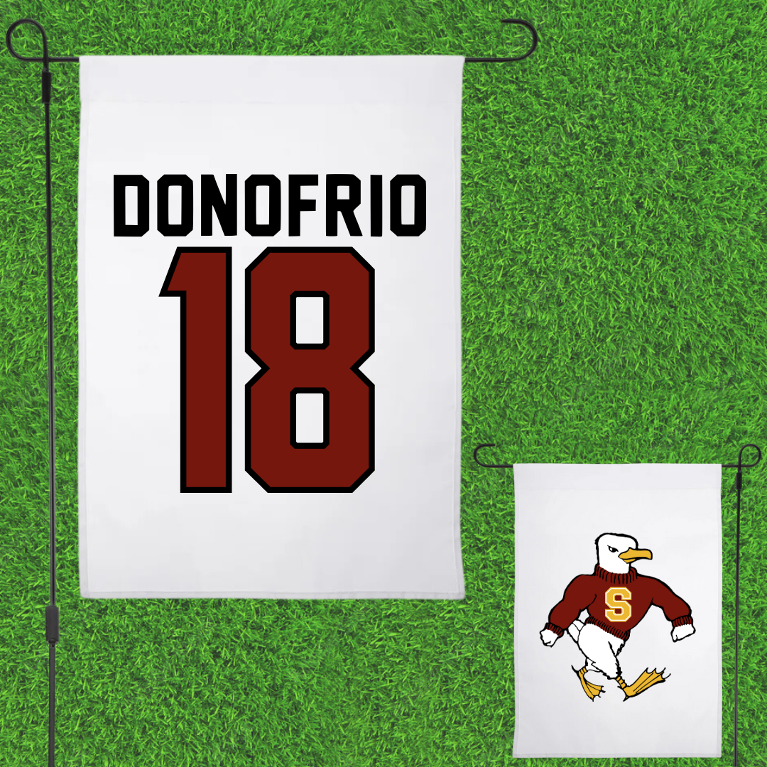 Salisbury University Lacrosse White Garden Flag - #18 Nick Donofrio