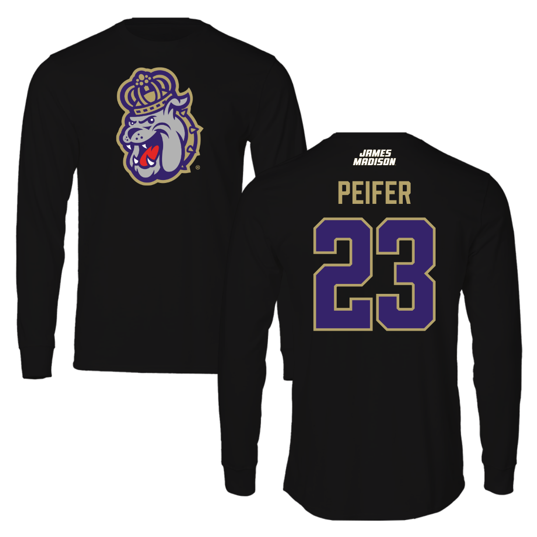 James Madison University Baseball Black Long Sleeve - #23 Wyatt Peifer