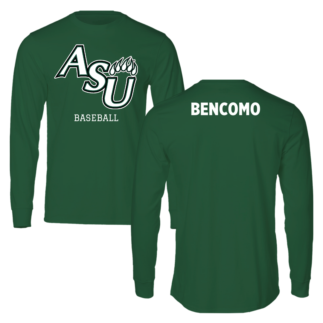 Adams State University Baseball Forest Green Block Performance Long Sleeve - Xander Bencomo