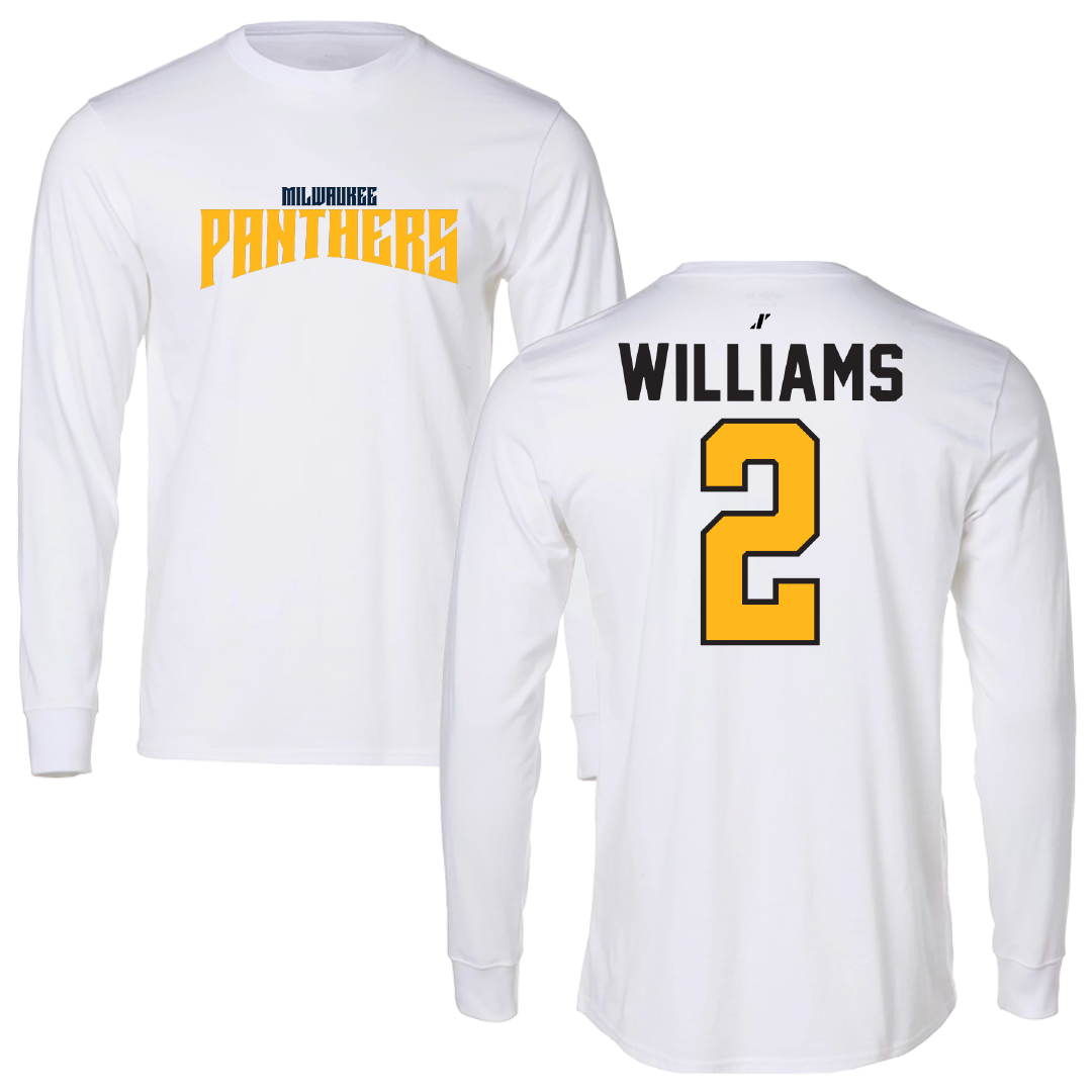University of Wisconsin-Milwaukee Basketball White Classic Performance Long Sleeve - #2 Jada Williams