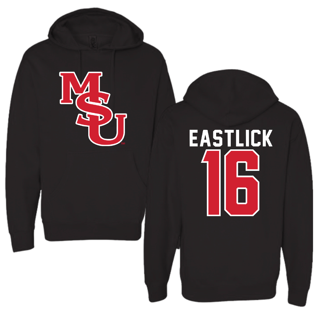 Minot State University Baseball Black Hoodie - #16 Gage Eastlick