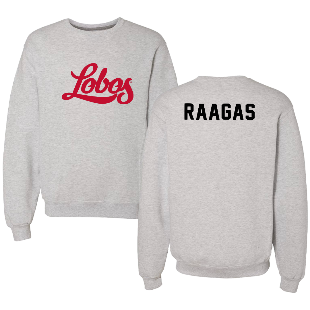 University of New Mexico Swimming & Diving Light Gray Crewneck - Kiana Raagas