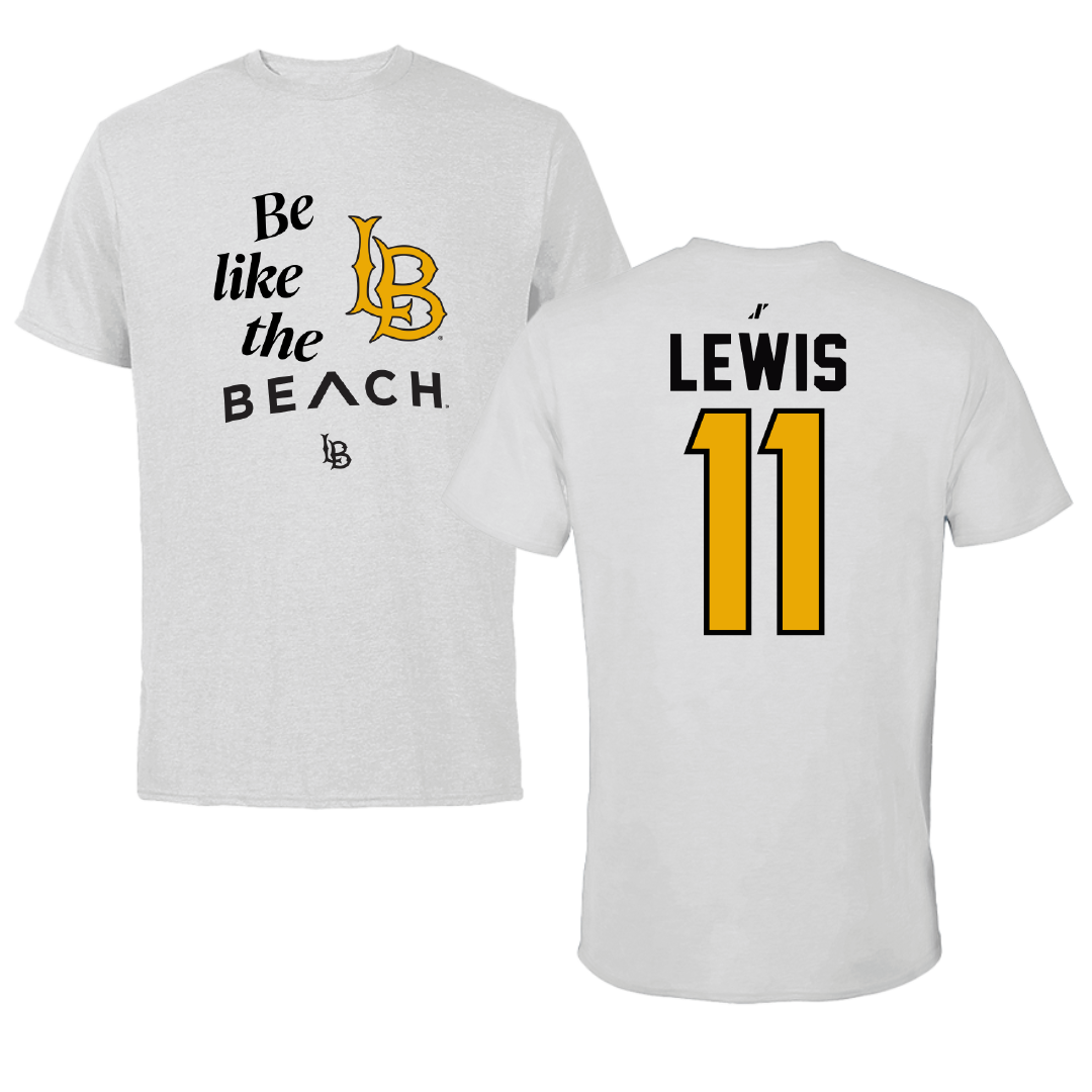 Long Beach State University Basketball Light Gray Be Like Us Performance Tee - #11 Varick Lewis
