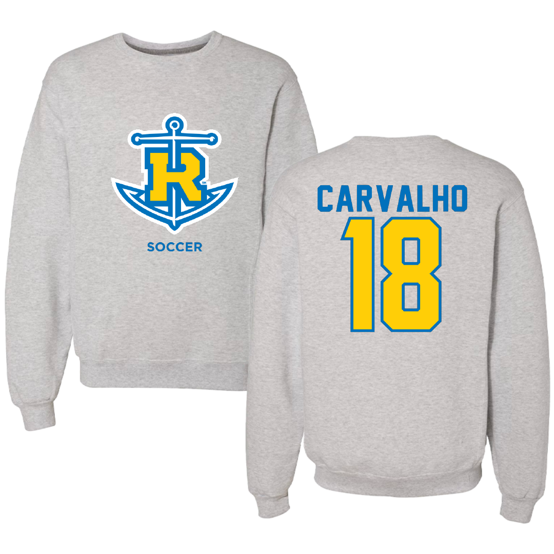 Rollins College Soccer Light Gray Crewneck - #18 Lucca Carvalho
