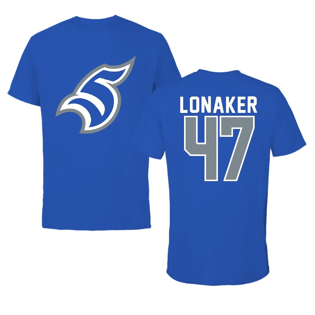 Thomas More University Football Blue Tee - #47 Jack Lonaker