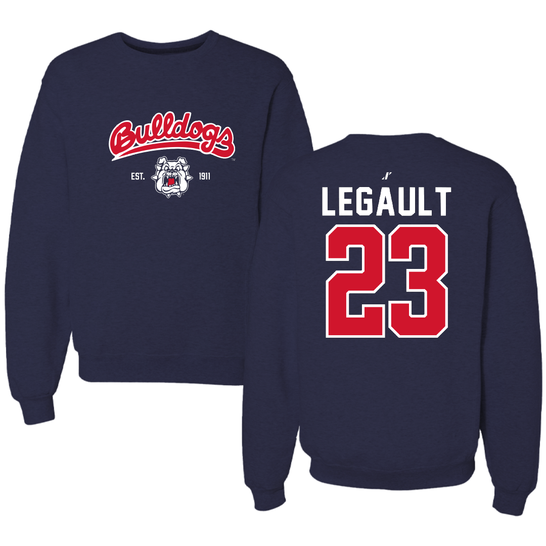 Fresno State University Volleyball Navy General Crewneck - #23 Jenna Legault
