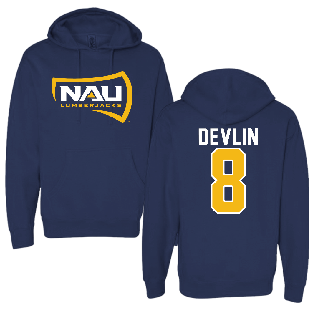 Northern Arizona University Volleyball Navy Hoodie - #8 Peyton Devlin