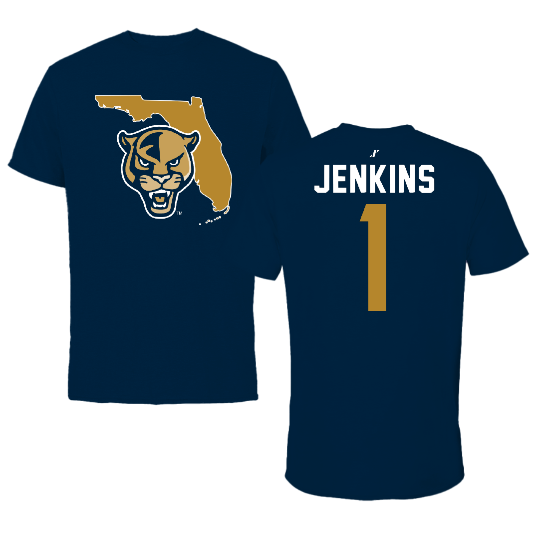 Florida International University Football Navy State Performance Tee - #1 Keyone Jenkins