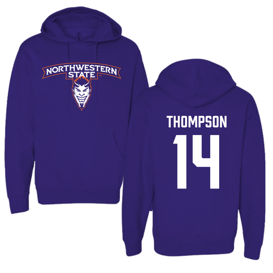 Northwestern State University Volleyball Purple Hoodie - #14 Reaghan Thompson