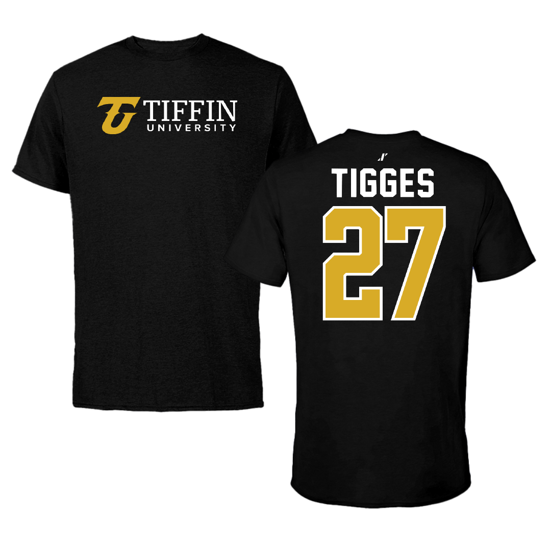 Tiffin University STUNT Black Performance Tee - #27 Jenna Tigges