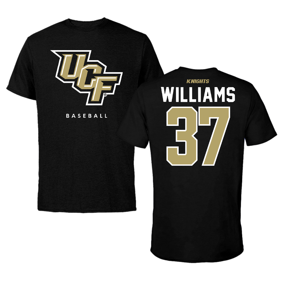 University of Central Florida Baseball Black Performance Tee - #37 Isaac Williams