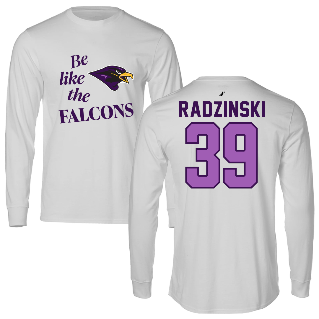 University of Montevallo Baseball Light Gray Be Like Us Long Sleeve - #39 Erich Radzinski