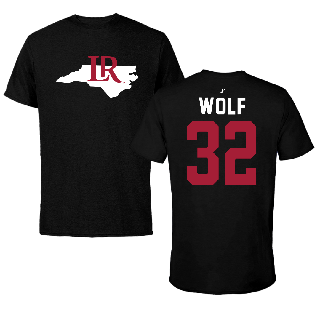 Lenoir-Rhyne University Soccer Black State Tee - #32 Sienna Wolf