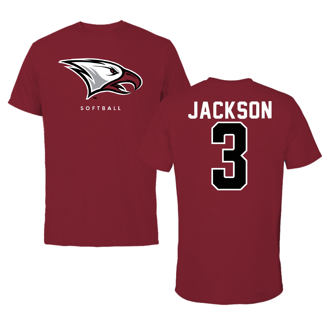North Carolina Central University Softball Cardinal Performance Tee - #3 Samaria Jackson